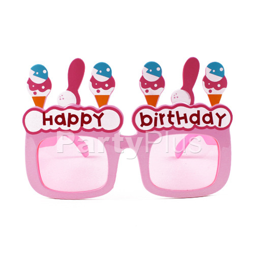 아이스크림 생일안경 핑크