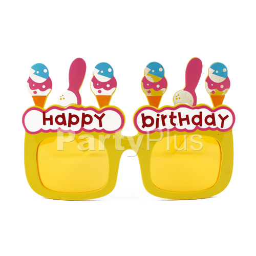 아이스크림 생일안경 옐로우
