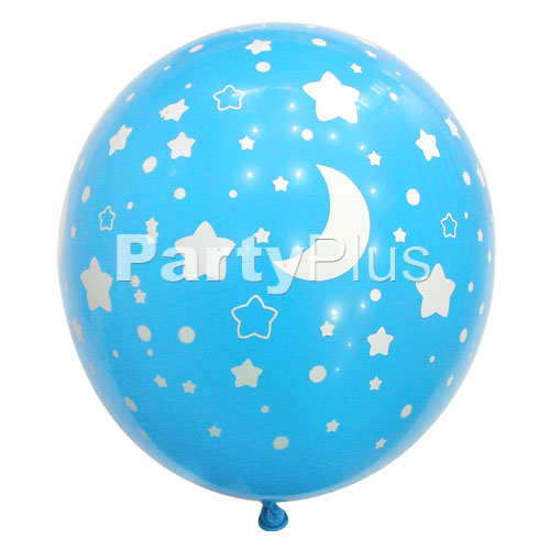셈퍼 30cm 별/달 파스텔블루 10개