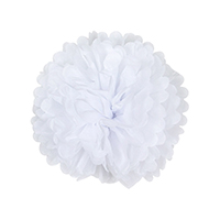 페이퍼꽃볼 20cm [화이트]