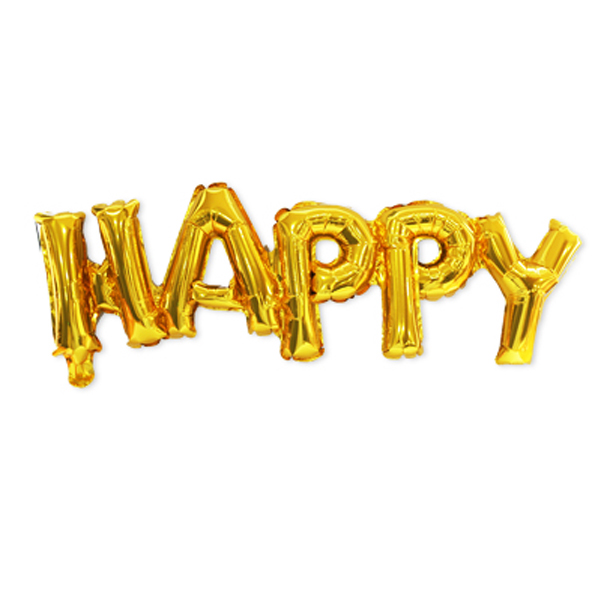 이니셜은박풍선 HAPPY[골드] 세트
