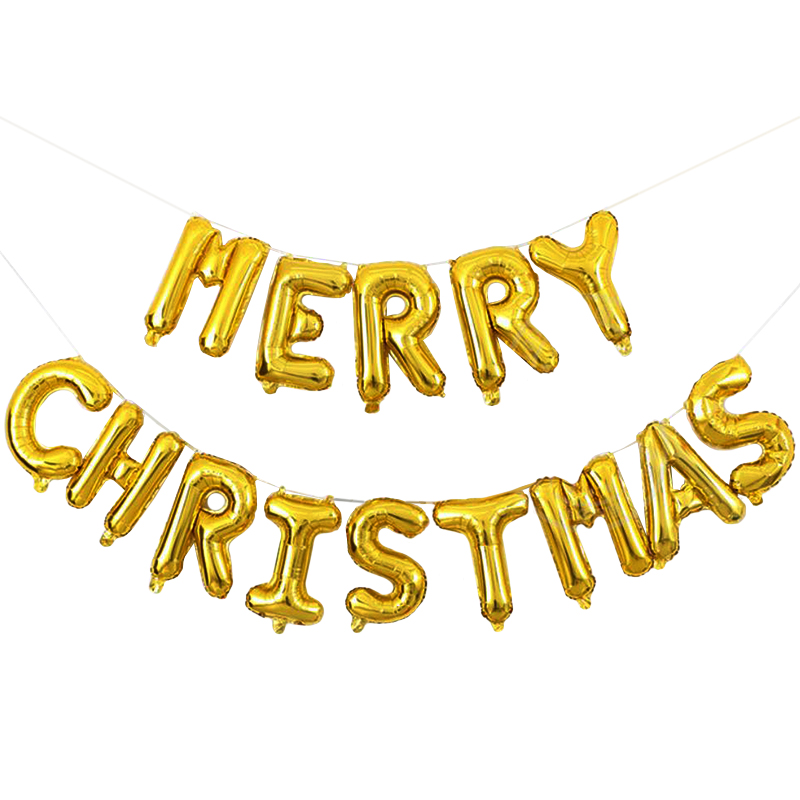 은박풍선세트 - MERRY CHRISTMAS [골드]