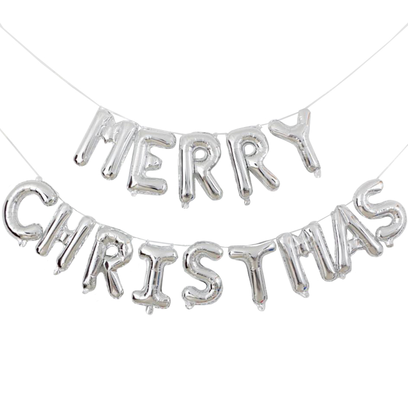 은박풍선세트 - MERRY CHRISTMAS [실버]