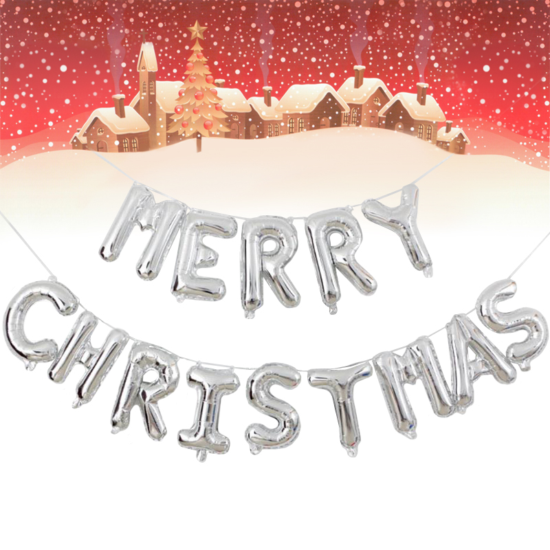 은박풍선세트 - MERRY CHRISTMAS [실버]
