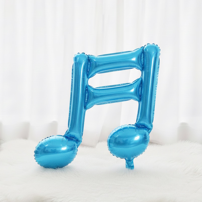 은박호일풍선 16분음표 [파스텔블루]