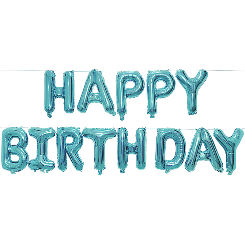 은박풍선세트 - HAPPY BIRTHDAY [블루]