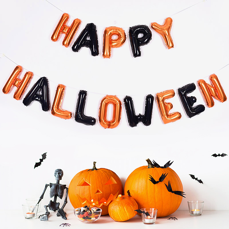 은박풍선세트 - HAPPY HALLOWEEN [오렌지&블랙]
