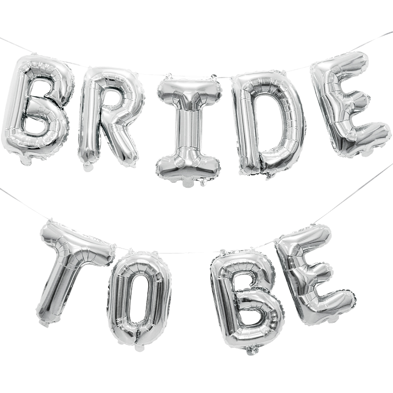 은박풍선세트 - BRIDE TO BE [실버]