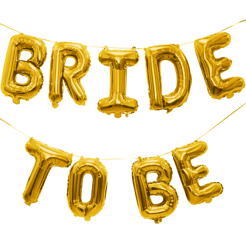 은박풍선세트 - BRIDE TO BE [골드]