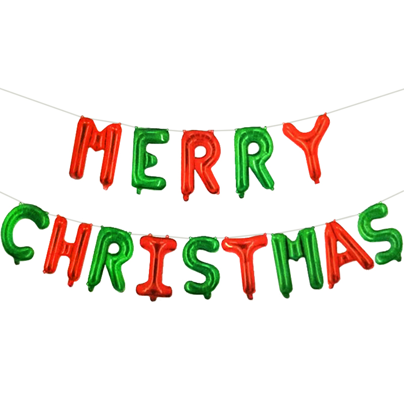 은박풍선세트 - MERRY CHRISTMAS [레드&그린]