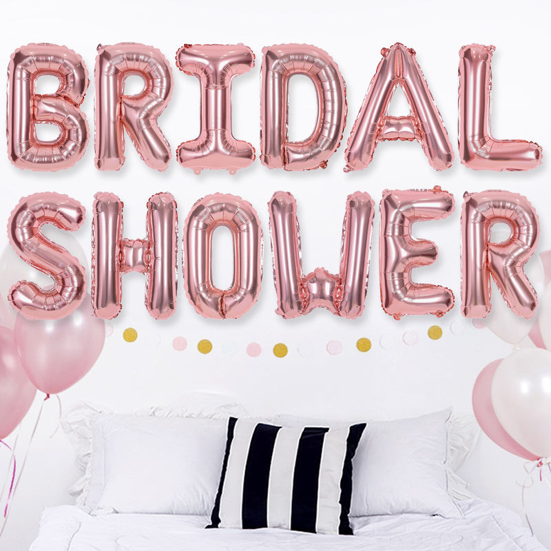 은박풍선세트 - BRIDAL SHOWER [로즈골드]