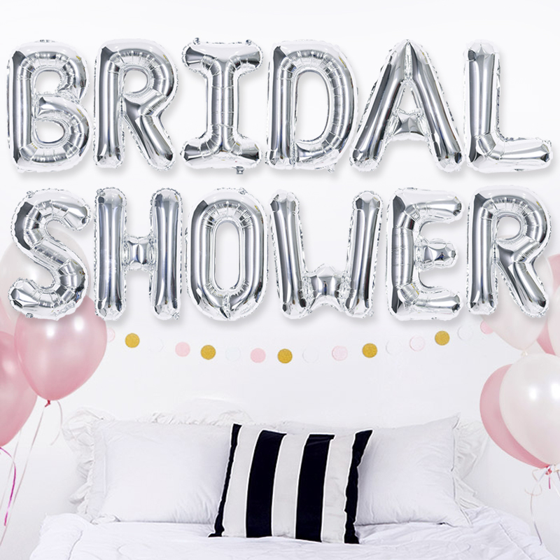 은박풍선세트 - BRIDAL SHOWER [실버]
