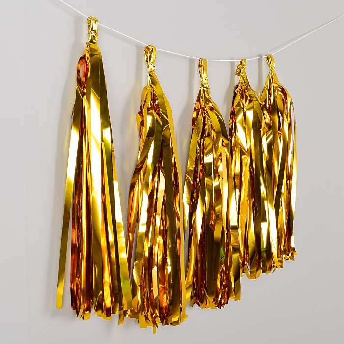 태슬 [메탈 골드] 5장입