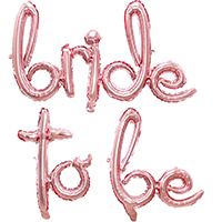 이니셜은박풍선 필기체 bride to be [로즈골드]