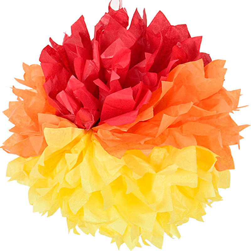 페이퍼꽃볼 30cm 3색믹스 레드톤