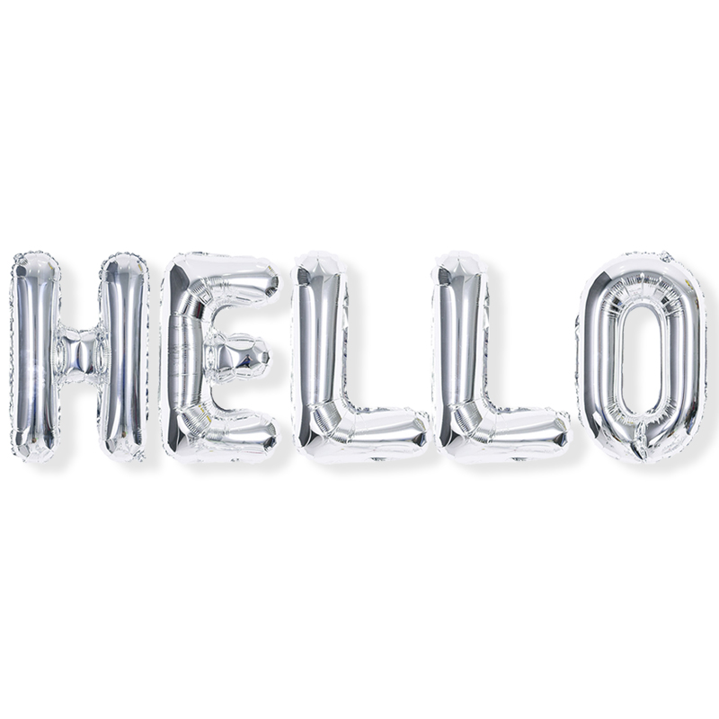 은박풍선세트 - 실버(소) HELLO