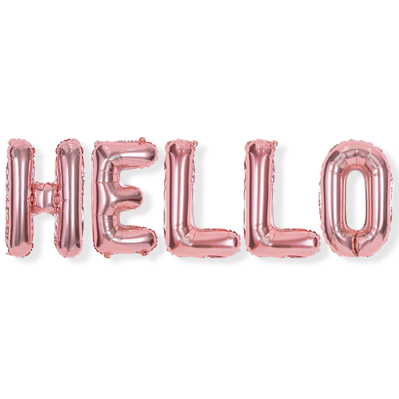 은박풍선세트 - 로즈골드(소) HELLO