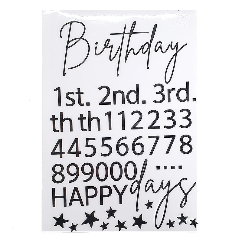 버블스티커 Birthday 숫자세트