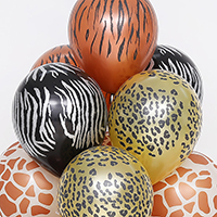 셈퍼30cm 애니멀 프린팅 4색혼합 [12개소포장]
