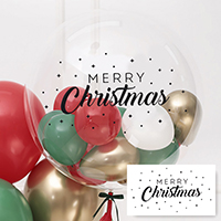 풍선스티커 MERRY Christmas [블랙]