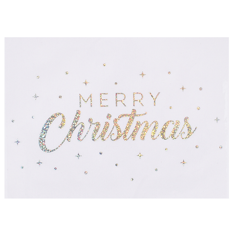 풍선스티커 MERRY Christmas [홀로그램 실버]