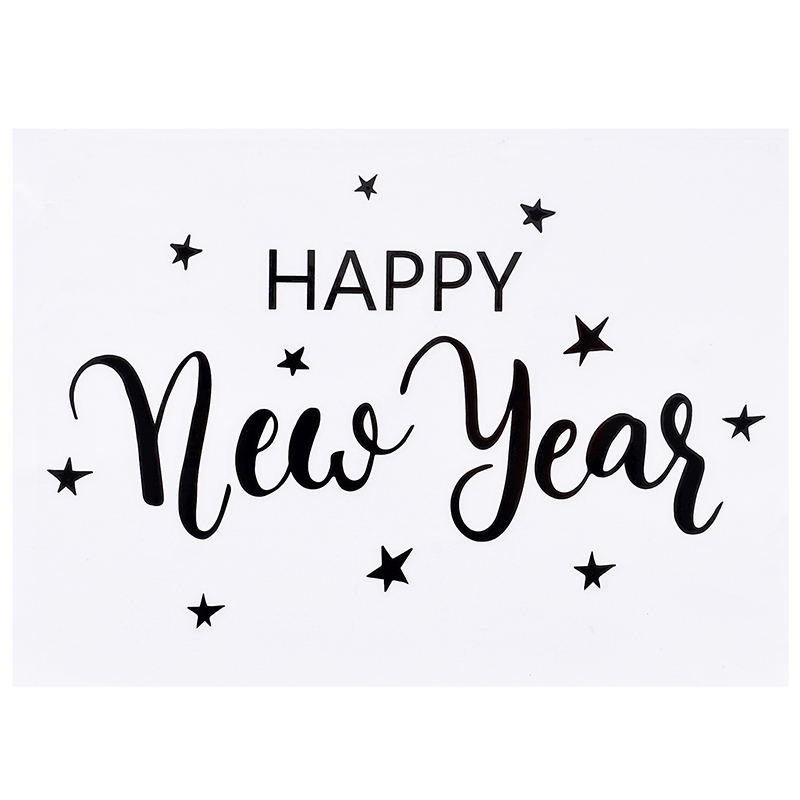 풍선스티커 HAPPY new year [블랙]