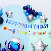 우주 생일가랜드 2줄세트
