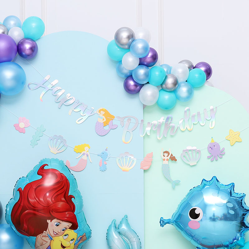 인어공주 생일가랜드 2줄세트