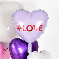 [헬륨풍선] 은박 18인치 캔디 하트 [#LOVE]