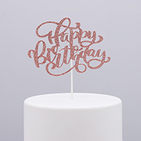 글리터 생일 토퍼 [로즈골드]