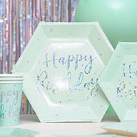 생일파티접시 트윙클민트 25cm [6입]
