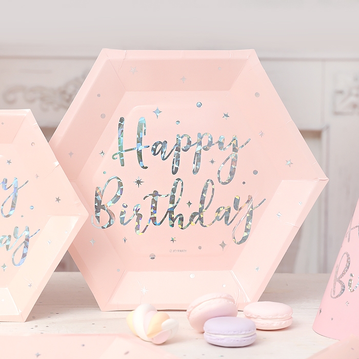 생일파티접시 트윙클핑크 25cm [6입]