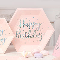 생일파티접시 트윙클핑크 25cm [6입]