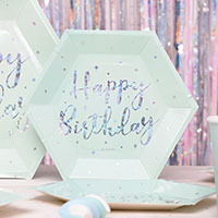 생일파티접시 트윙클민트 20cm [6입]