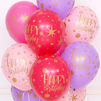 [헬륨부케]생일풍선 걸스데이 4색혼합 12개