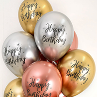 [헬륨부케]생일풍선 리플렉스 생일 3색혼합 12개묶음