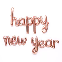 은박 필기체 happy new year [로즈골드]