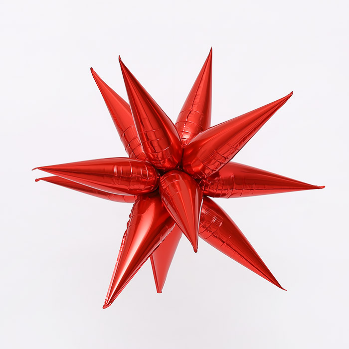 은박풍선 입체별 3D스타 70cm [레드]
