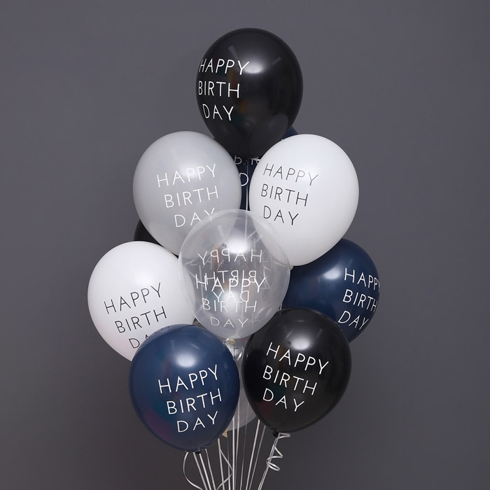 [헬륨부케] 생일풍선 캐피탈레터 럭셔리혼합 12개묶음