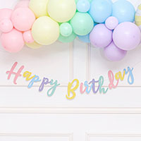캘리그래피 파스텔 생일가랜드