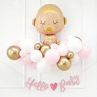 헬로우베이비 걸 벌룬가랜드 DIY 키트