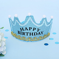 LED 글리터 생일왕관 [글리터블루]