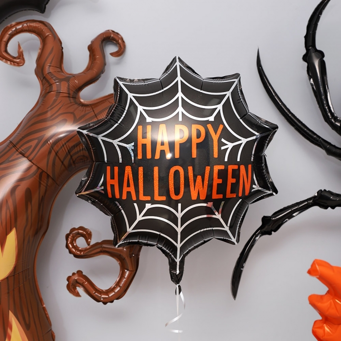 [헬륨풍선] 은박 할로윈거미줄 18인치