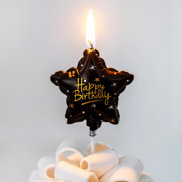 생일 케익초 별캔들 블랙