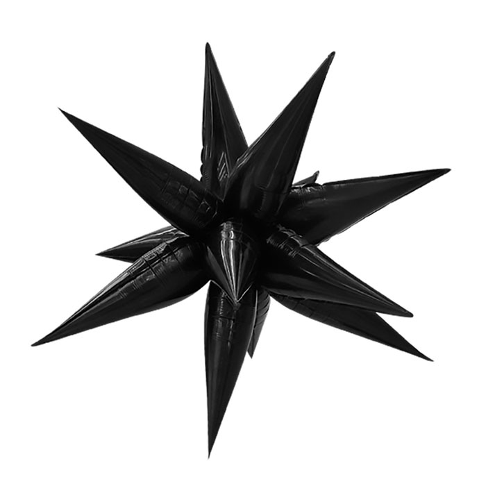 은박풍선 입체별 3D스타 70cm [블랙]
