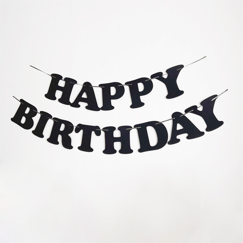 생일가랜드 HAPPY BIRTHDAY 블랙 볼드체