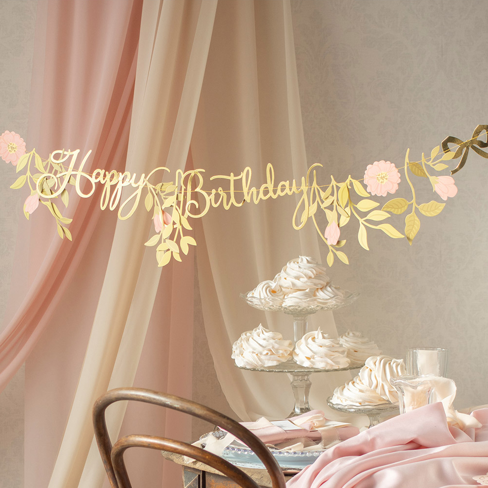 [파티데코] 생일가랜드 플라워 1.3미터