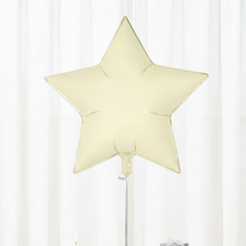 은박 별풍선 무광크림 76cm