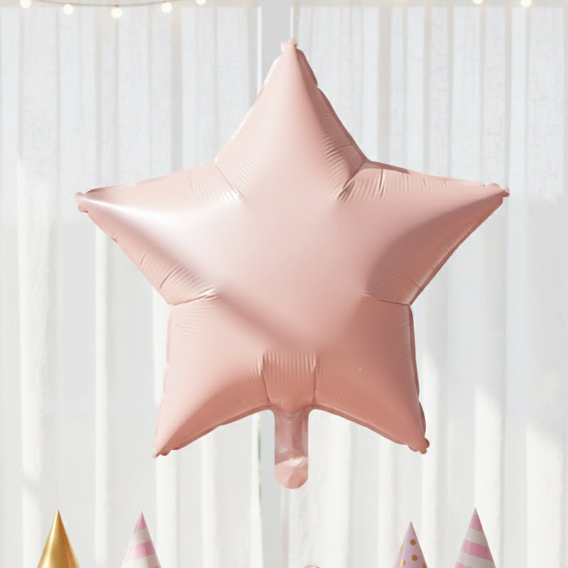 은박 별풍선 무광핑크 76cm