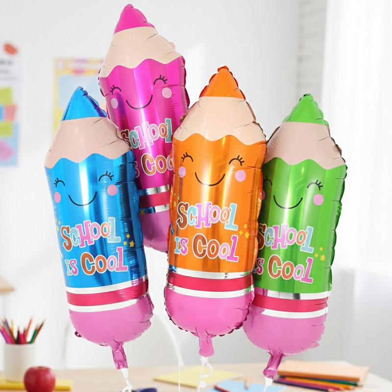 은박 입학식장식 색연필풍선 4입세트